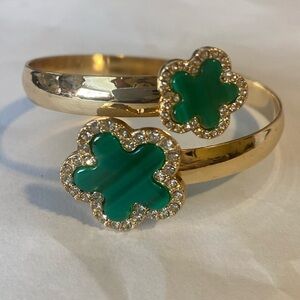 Boutique Green Clover Flower Trendy Bracelet New